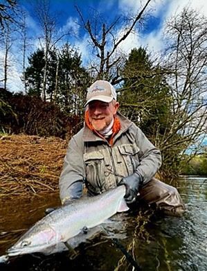 Jim Hillas with wild Nehalem steelhead