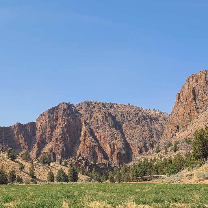 steep hills with lush valley