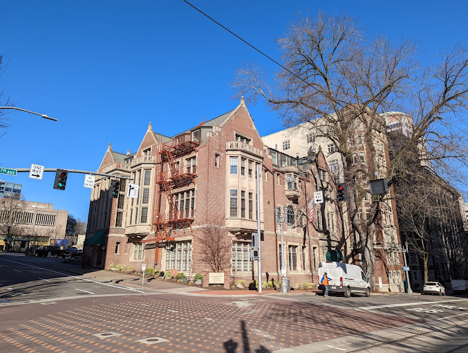 View of the University Club building from the street.